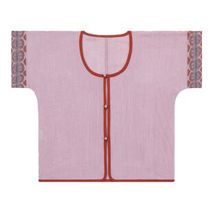 谜阿凰【暮山】紫色唐背子半臂对襟衫女夏季汉服上衣古风日常通勤