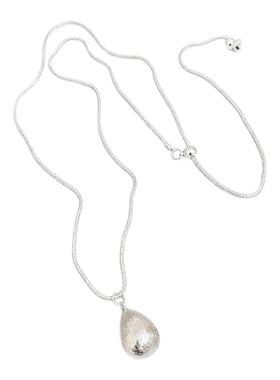 冷淡风拉丝爱心水滴项链