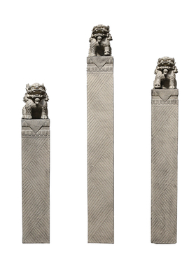 新中式庭院室内装饰摆件栓马柱