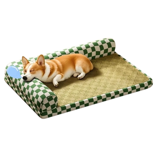 狗窝四季通用狗垫子可拆洗凉席垫夏季降温狗床宠物凉窝睡觉用猫窝