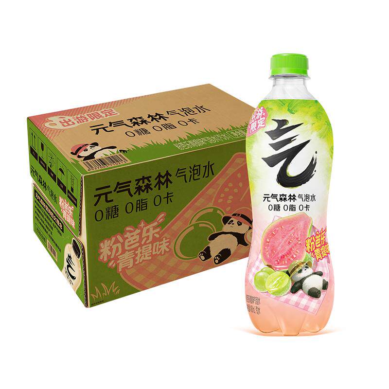 元气森林粉芭乐味气泡水真实果汁