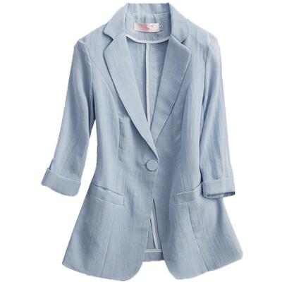 韩版西装外套薄款七分袖小西服女