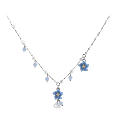 泡菜皇后普鲁士蓝山茶项链