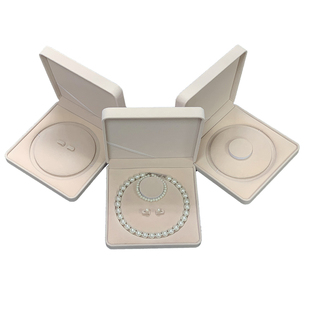 绒布珍珠项链耳环耳钉手链套装盒 两件三件套饰品盒 珍珠礼物盒子