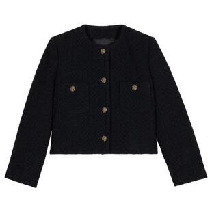 【明星同款】bash冬季法式千金小香风老钱女短款外套上衣1E23MERE