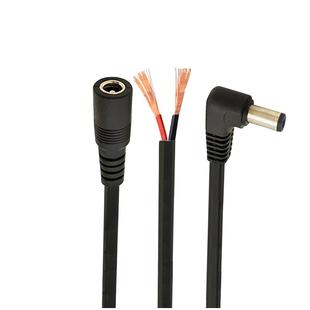 圆孔口公母头插头DC5.5*2.5纯铜19V-24V电源线弯头线加粗DC连接线