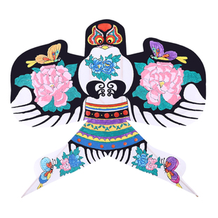 非遗纸鸢diy材料包手工空白风筝手工绘画儿童沙燕幼儿园自制道具