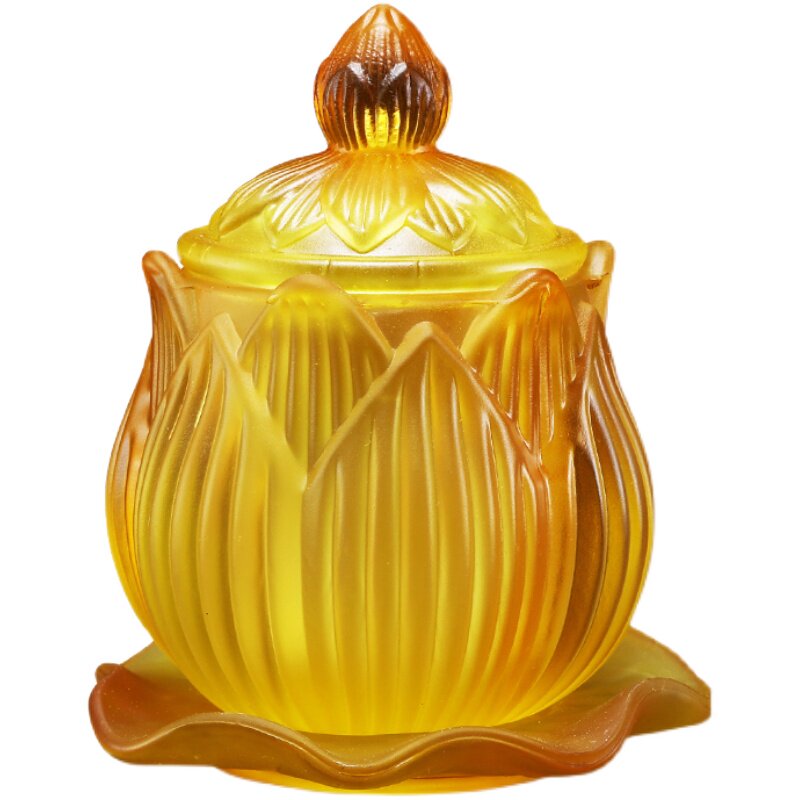 仿琉璃佛供水杯供佛杯佛堂观音菩萨仙道家佛前净水杯莲花圣水杯