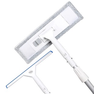 擦玻璃神器高层窗外专用加长伸缩杆家政清洁工具清洗窗外墙刮水器