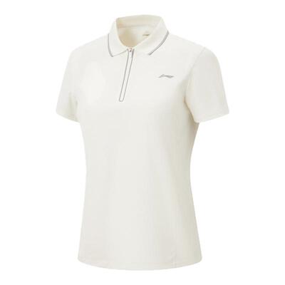 李宁翻领女短袖POLO衫运动服
