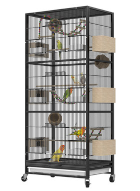 鸟笼鹦鹉笼子豪华别墅大号专用笼全套玄凤虎皮新型鸟屋鸟窝鸟笼子