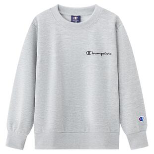 Champion冠军儿童25冬季新款男女大小童草写全拼logo圆领卫衣外套
