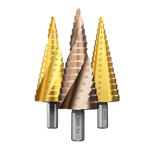 宝塔钻头开孔器万能打孔钢铁超硬扩孔锥形金属多功能不锈钢阶梯钻