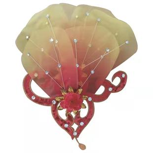 网红新款开场舞蹈演出头饰舞蹈头饰女显高夸张多色古典舞头花