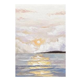 Vantelart原创手绘《霞光万道》大芬油画村装饰画客厅玄关抽象画