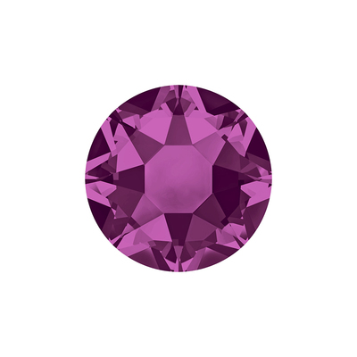 施家水晶2078HF紫红色圆形平烫钻