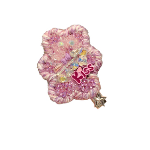 韩国轻奢小熊满钻发夹高级感鸭嘴夹甜美刘海碎发夹侧边夹发饰头饰