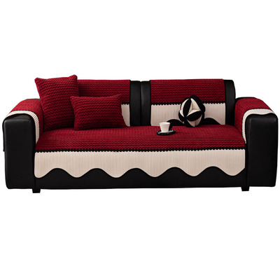 红色结婚毛绒沙发垫异形坐垫