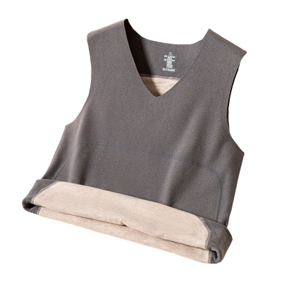 德绒保暖背心男加厚加肥特大码