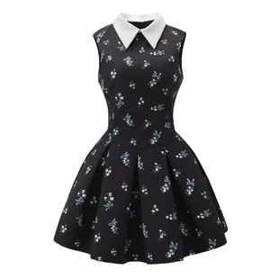 自制蓬蓬公主裙碎花连衣裙女春季富家千金miu穿搭背心裙生日裙子