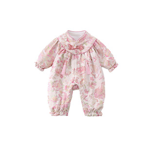 3个月女宝宝满月洋气女宝百日公主风出月百天照百岁宴a类秋季衣服