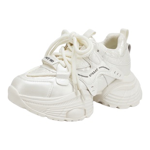 星期六韩版加绒厚底老爹鞋女款2025新款冬季百搭增高休闲运动鞋子