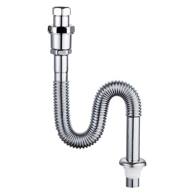 潜水艇面盆铜下水管卫生间洗手池台盆防臭排水管下水器套装