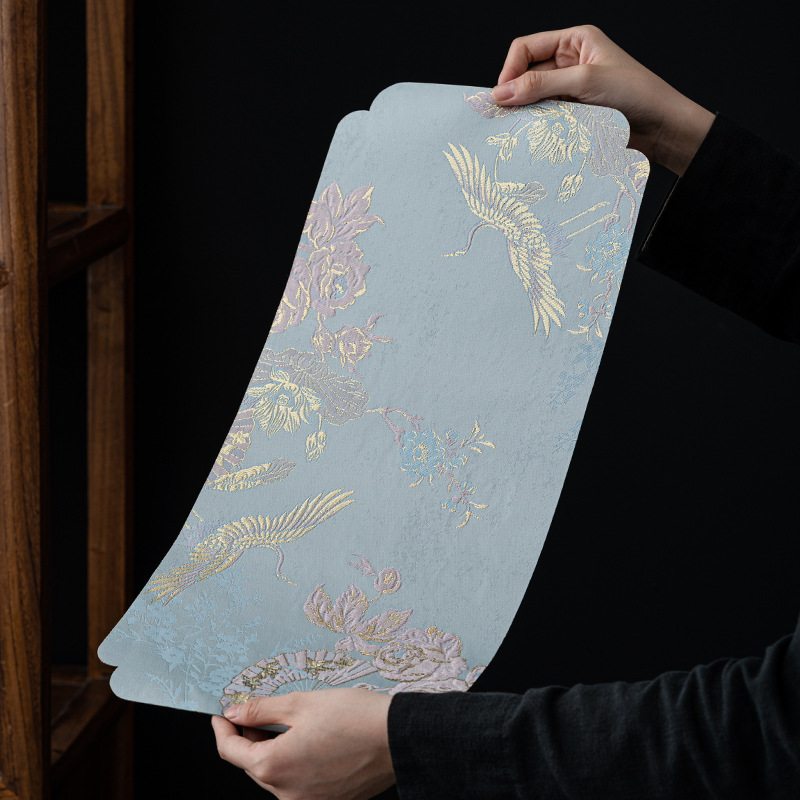 浮雕织金双面干泡茶席台布中式布垫壶艺垫干杯禅意垫桌泡茶手工
