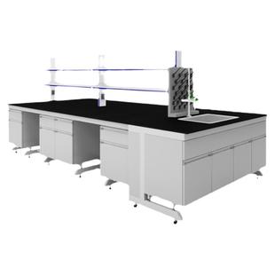 深圳厂家钢木实验台实验室工作台水槽台全钢边台操作台中央台现货
