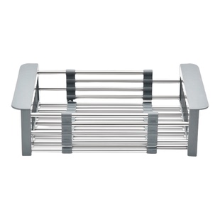 可伸缩厨房水槽沥水篮304不锈钢洗菜盆过滤果蔬置物架洗碗池收纳