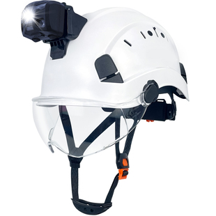 达林韦尔护目防砸安全帽带嵌入式LED头灯工地夜间施工头盔印字