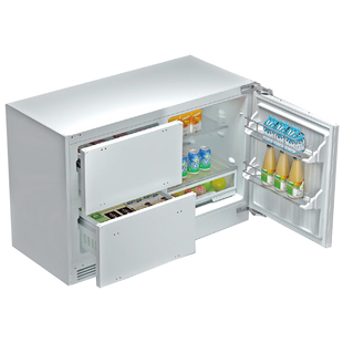 DINCEI 全嵌入卧式冰箱橱柜门一体家用台下内嵌隐藏式矮冰箱196升