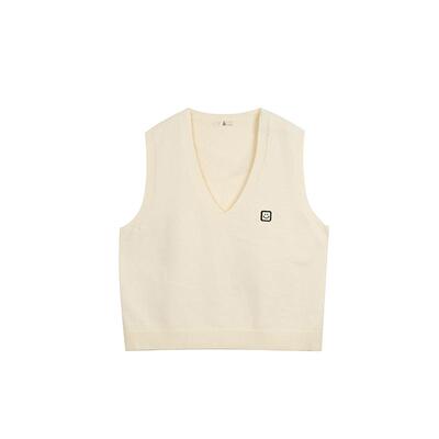 胖mm宽松显瘦V领针织马夹背心