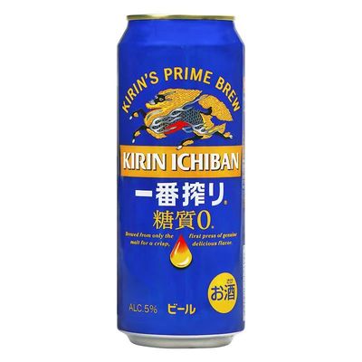 日本进口麒麟一番榨无糖啤酒
