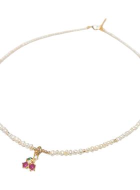 轻奢小众淡水小珍珠项链锁骨链