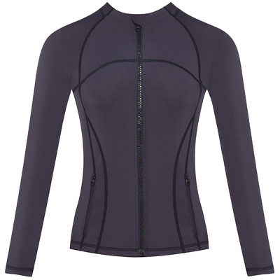 拉链款水母服长袖防晒潜水服女