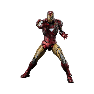 预定threezero漫威钢铁侠Mark6 战损版 DLX 收藏级可动人偶模型