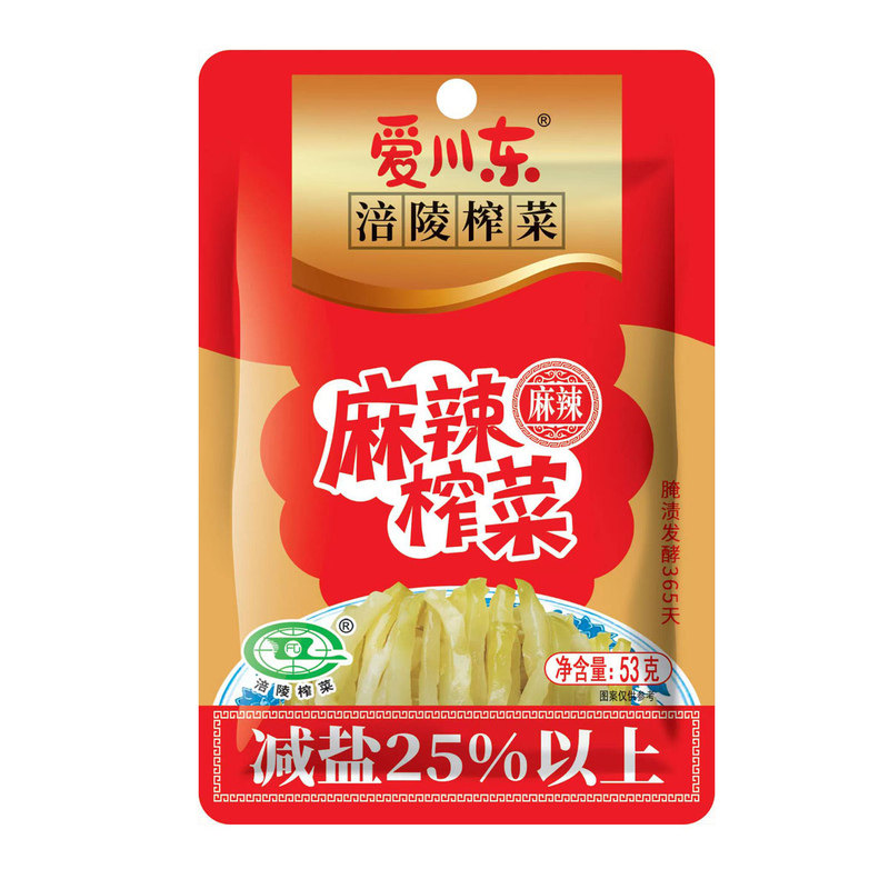 爱川东鲜脆榨菜丝53g/袋麻辣学生
