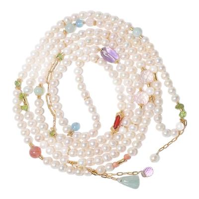 天然珍珠长款项链毛衣链