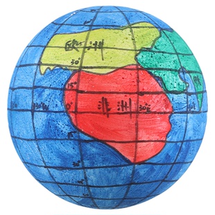 自制地球仪材料包手工diy制作材料泡沫球15cm20cm圆球/地球模型套装小学初中地理手绘七年级简易绘画科学实验