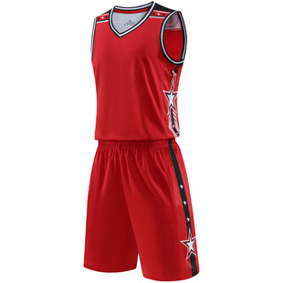 篮球服套装男定制球衣印字团购大学生运动训练服背心队服2403红色