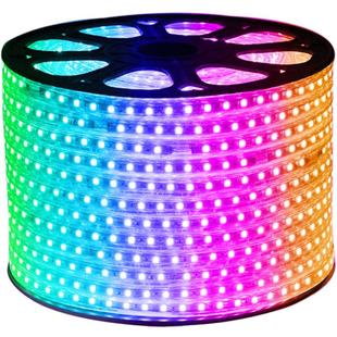 220v七彩色灯带led三色变色光线性形灯条遥控rgb线型室内吊顶客厅