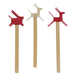 小宽竹工 竹编福马书签diy材料包玉卯兔子新年伴手作礼物工艺非遗