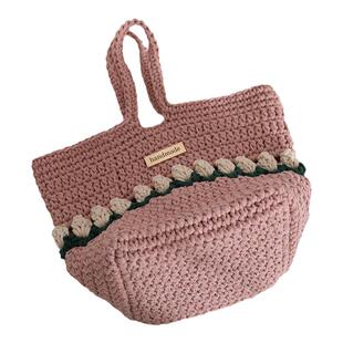 郁金香手提包diy手工编织包包毛线钩针编织材料包手织包自制礼物