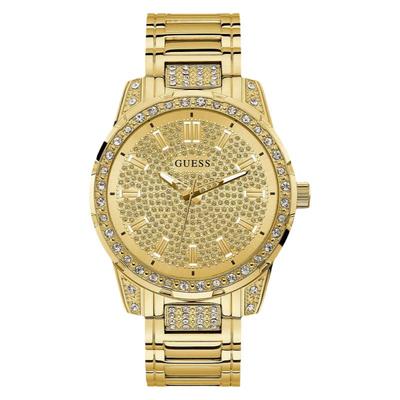 自营 guessGold-Tone and Rhinestone Analog Watch gold 美国奥