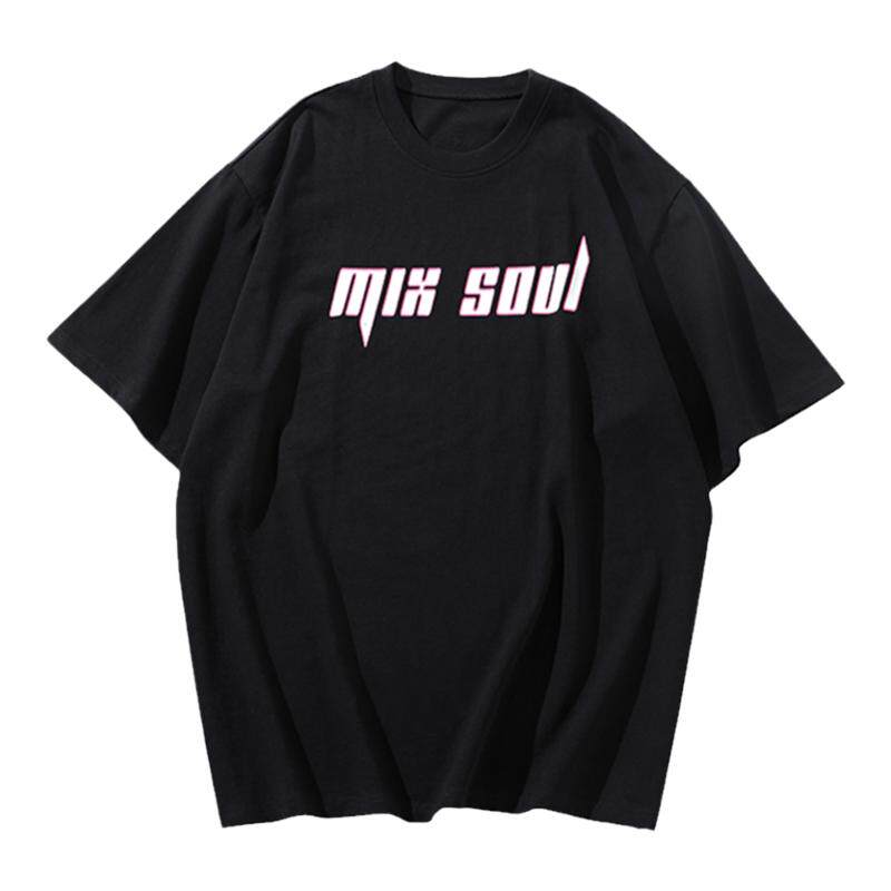 MIX SOUL高街潮牌Oversize落肩T恤hiphop宽松短袖透气薄