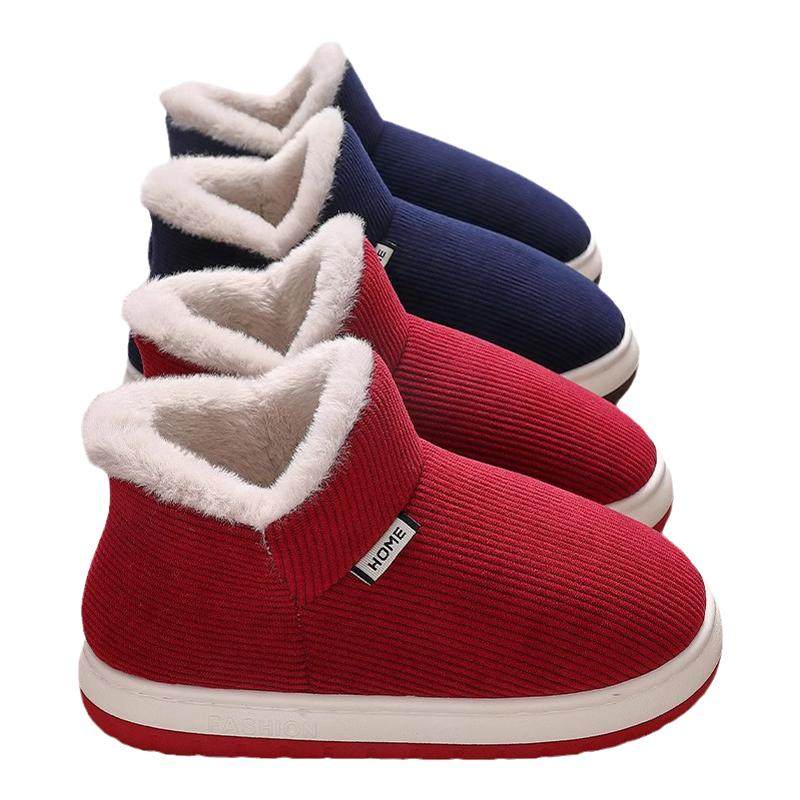 老式棉鞋女冬季加绒加厚保暖鸡婆鞋中老年人室内家居包跟棉拖鞋男