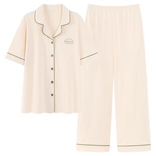 纯棉睡衣女夏款2026年新款夏季薄款女士短袖夏天可外穿家居服套装