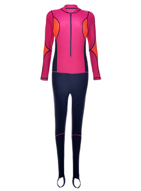 魅依尔长袖防晒女潜水服速干泳衣