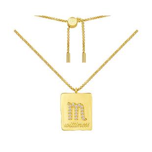 【于文文同款】GOOGMO星座项链轻奢小众设计感镀24K金锁骨锁骨链